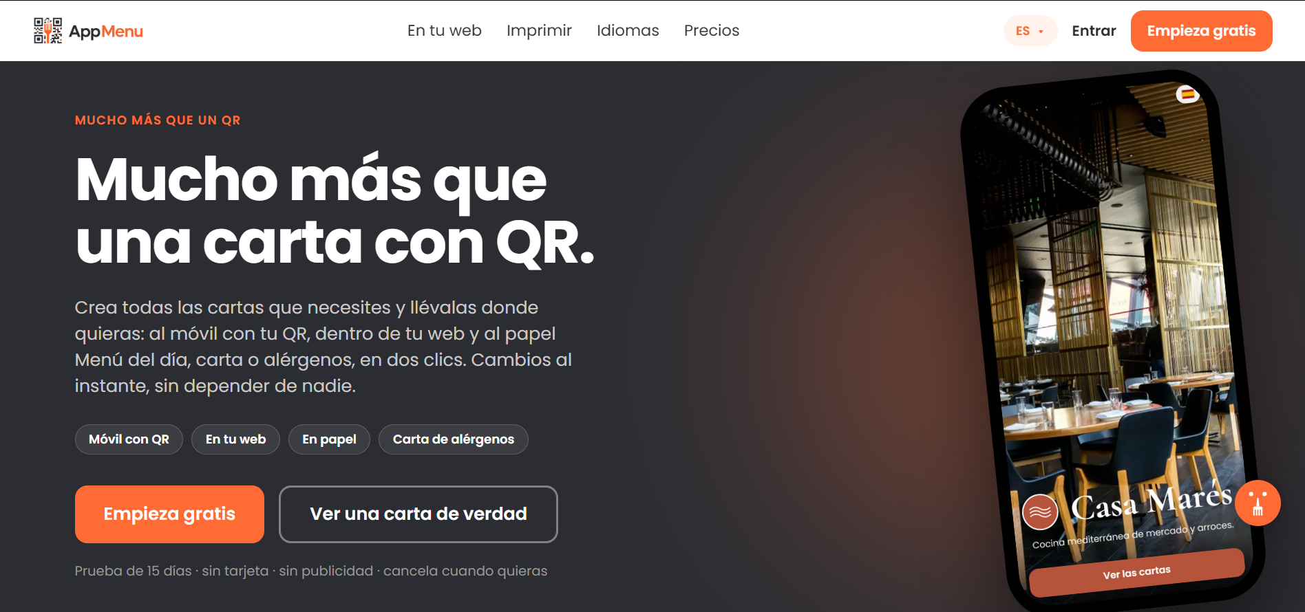 Diseño web appmenu.es